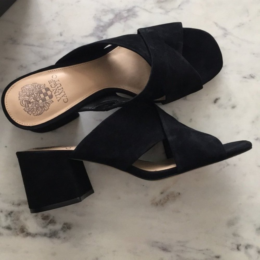Vince Camuto Stania Suede Block Heel